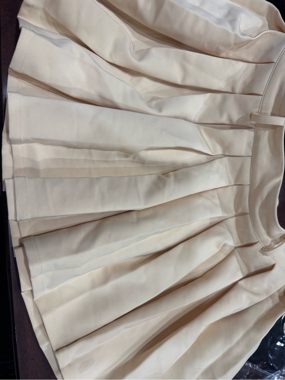 Pleated Cream Women's Skirt cream pleated skirt By Meshki Size S (d2)